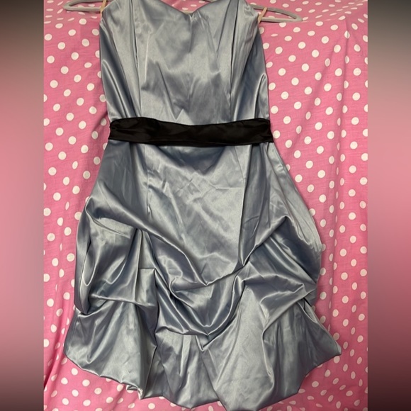 NWT IceBlue/Gray strapless party dress Size S - Picture 6 of 10